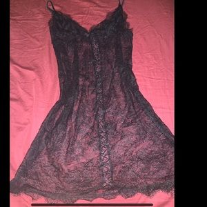 Victoria secret black lace babydoll size small